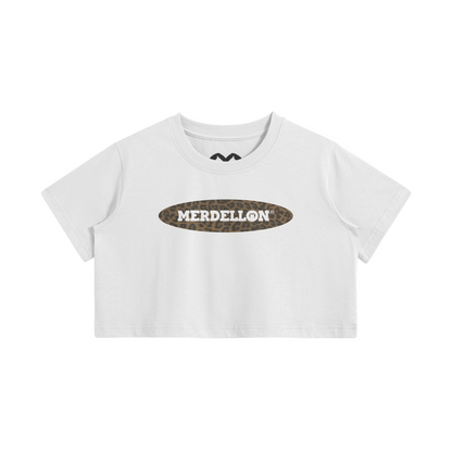 MERDELLÓN LEOPARD CROP TOP