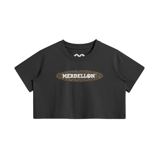 MERDELLÓN LEOPARD CROP TOP